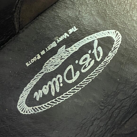 J.B. Dillon Womens 9B Brown Leather Ankle heeled Boots Zipper Adjustable Mexico - Picture 12 of 14